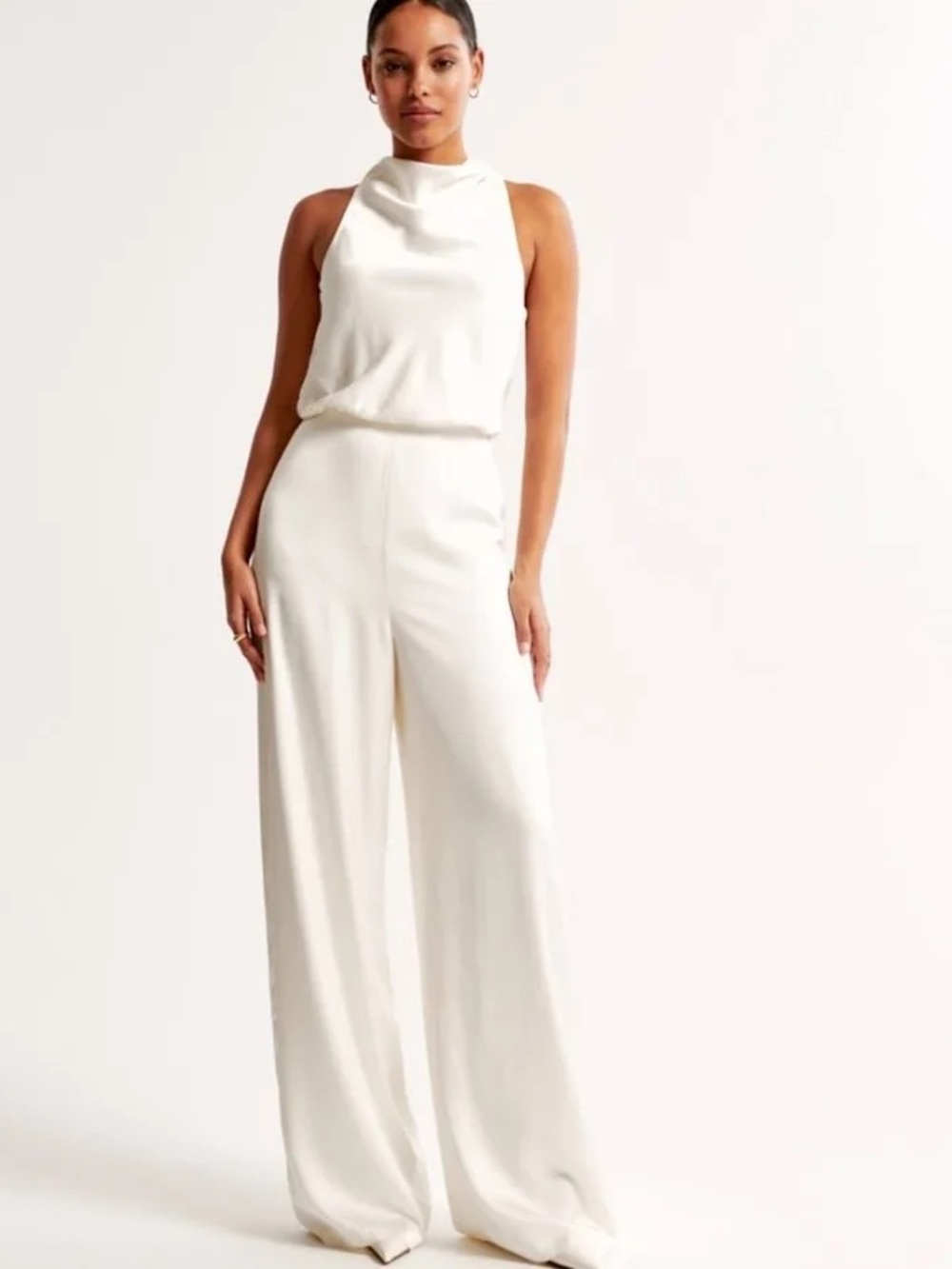 Abercrombie High Neck Draped Jumpsuit Small Petite